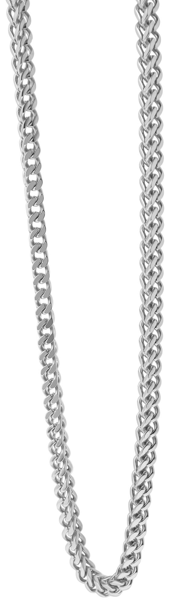 Akzent Vierkant-Francokette aus Edelstahl, silberfarben, 50 cm
