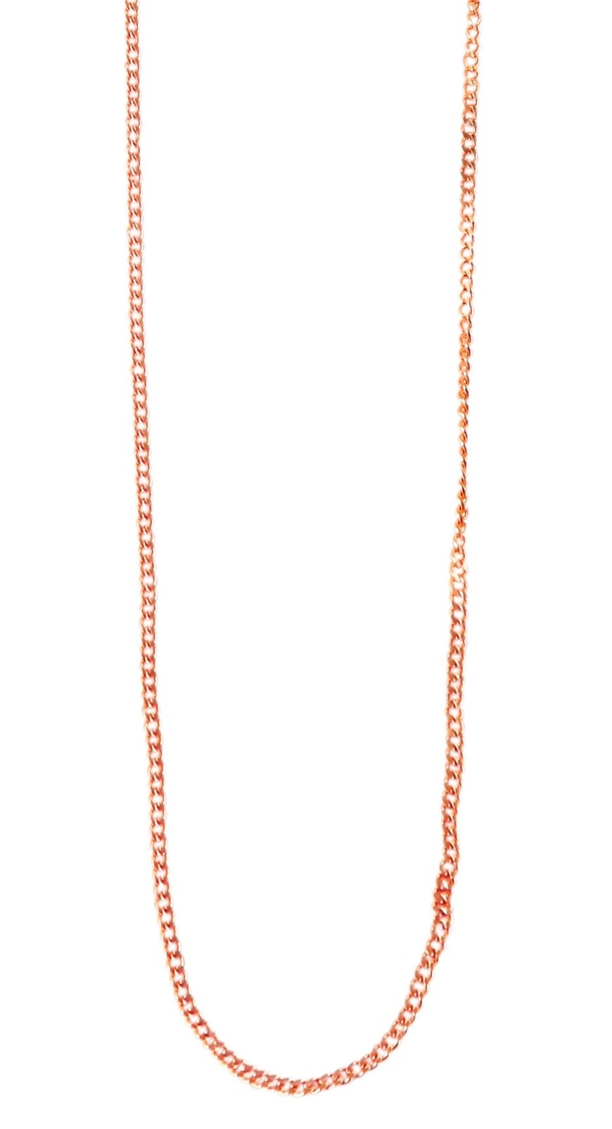 925/- Echt Silber Halskette "Piah", Flachpanzermuster, rosévergoldet, 50+3 cm