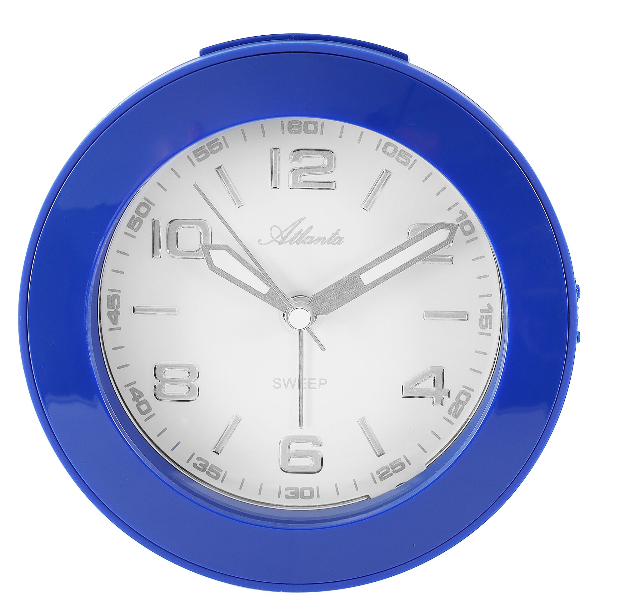 Atlanta kwartswekker, kruipseconde, alarmherhaling, licht, stijgend alarmsignaal, blauw ø 12 cm