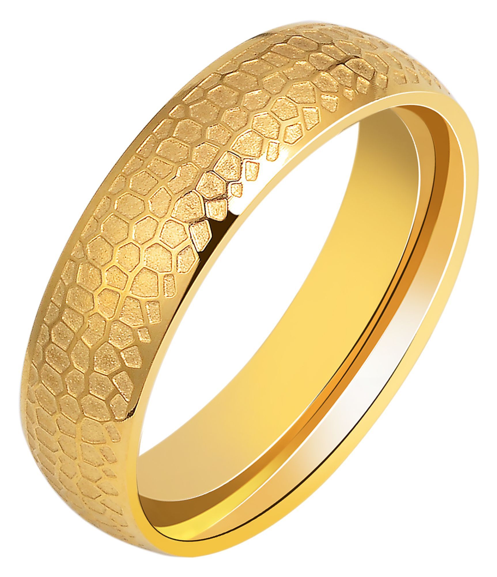 "Nexus" heren partnerring, roestvrij staal, goudkleurig, maat 58