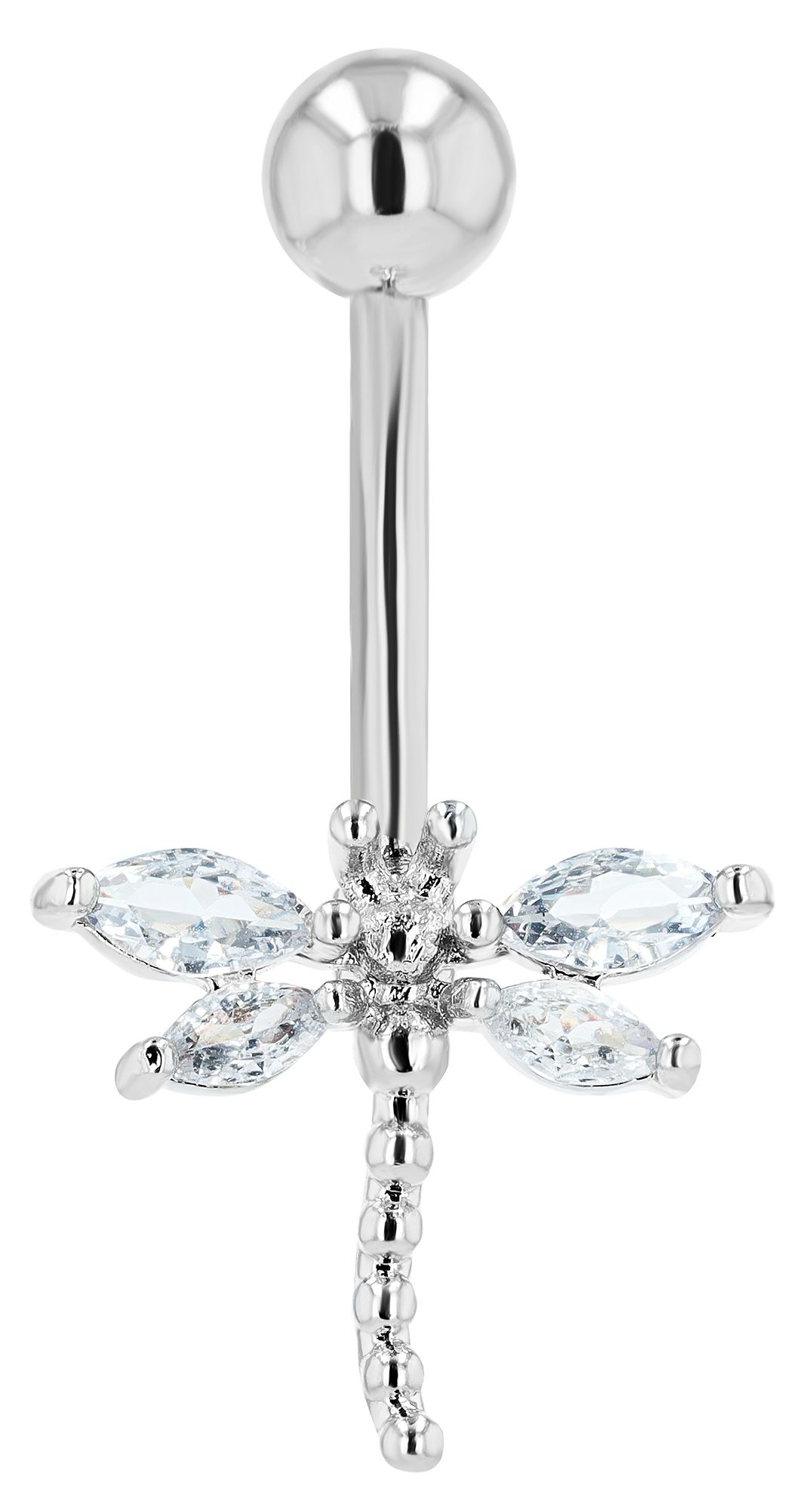 "Thali" 316L roestvrij staal messing navelpiercing, libel, staafje dikte 1,6mm/ lengte 11mm