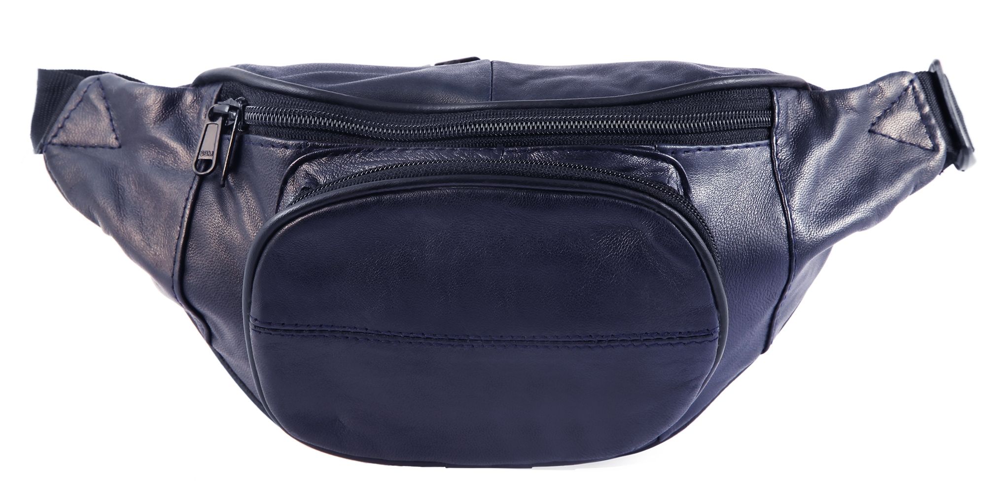 Steinmeister heuptasje van echt leer, donkerblauw