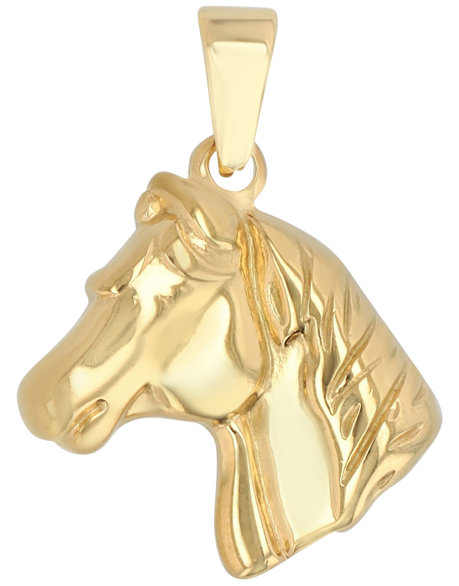 "Cosmo" Akzent Kettenanhänger, Pferdekopf, goldfarben