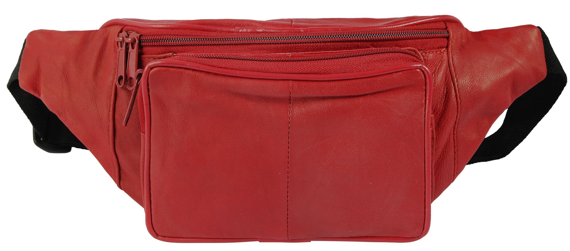 "Sadim", Leonardo Verrelli Hüfttasche aus Echtleder, rot