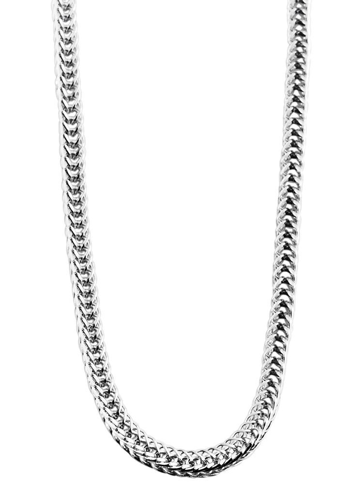 "Antje" Fuchsschwanzkette, Edelstahl, silberfarben, Länge 70 + 5 cm