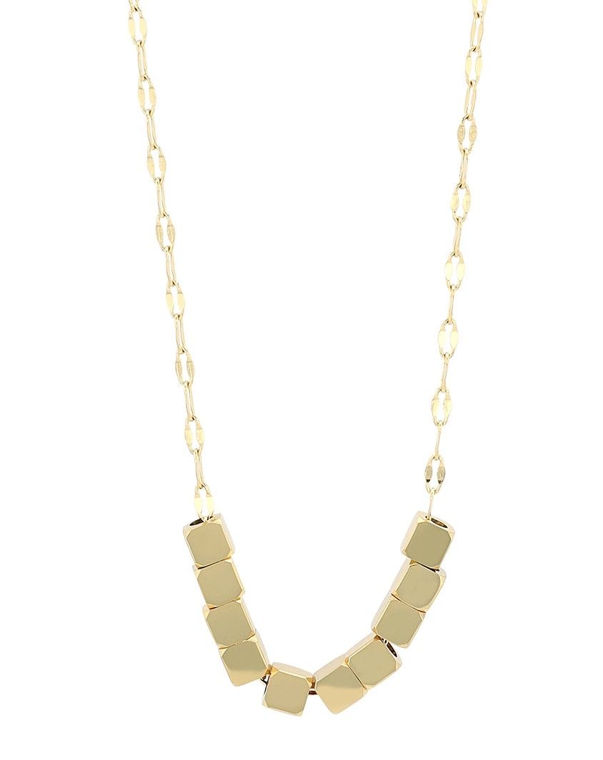 "Elaia" roestvrijstalen ketting met hanger, goudkleurig, 43 + 5 cm