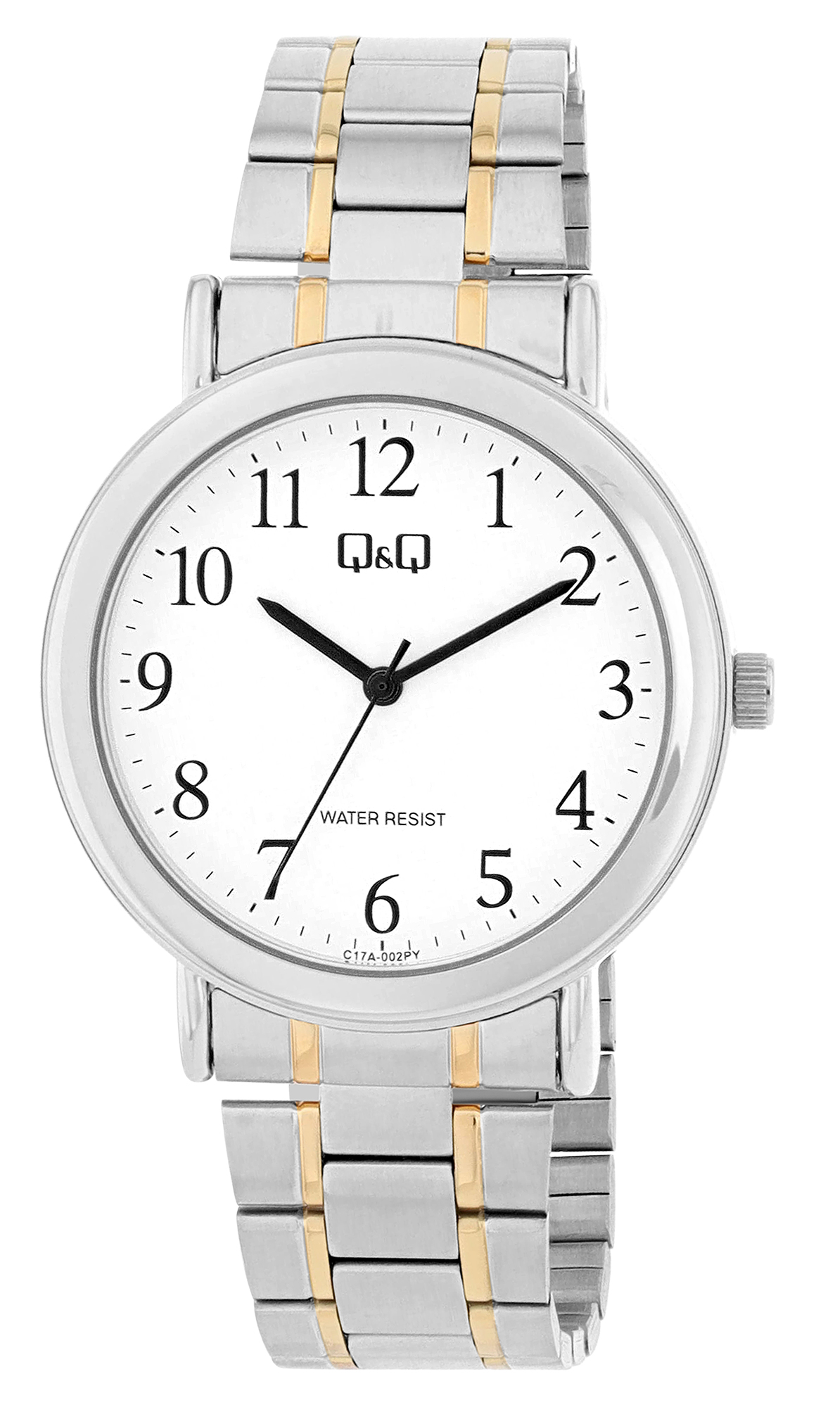 Q&Q Herrenuhr mit Edelstahlband in bicolor, 3 BAR