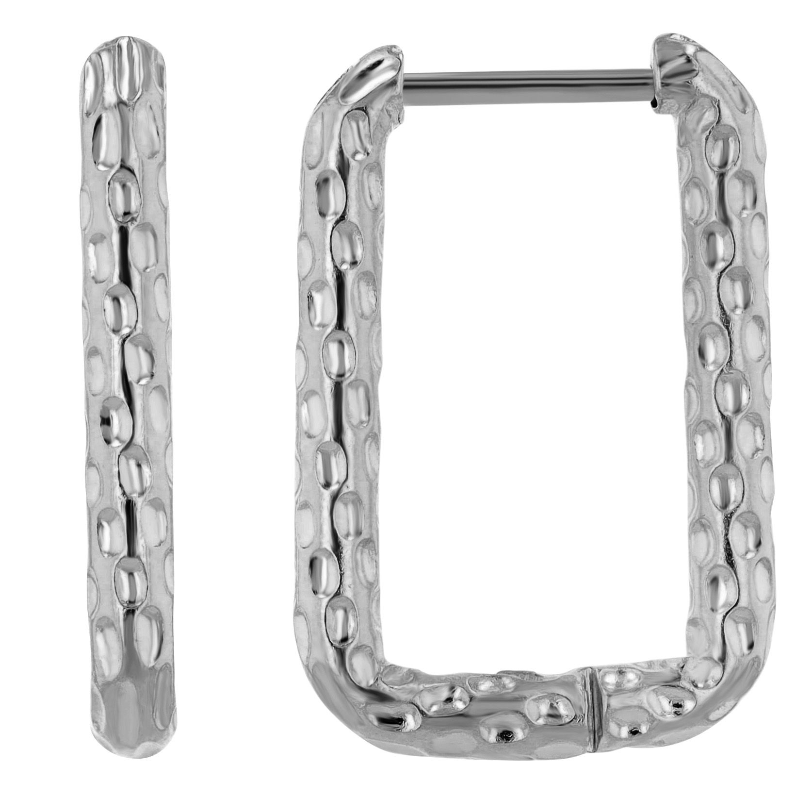 "Medea" - U-vormige creool van roestvrij staal, zilverkleurig