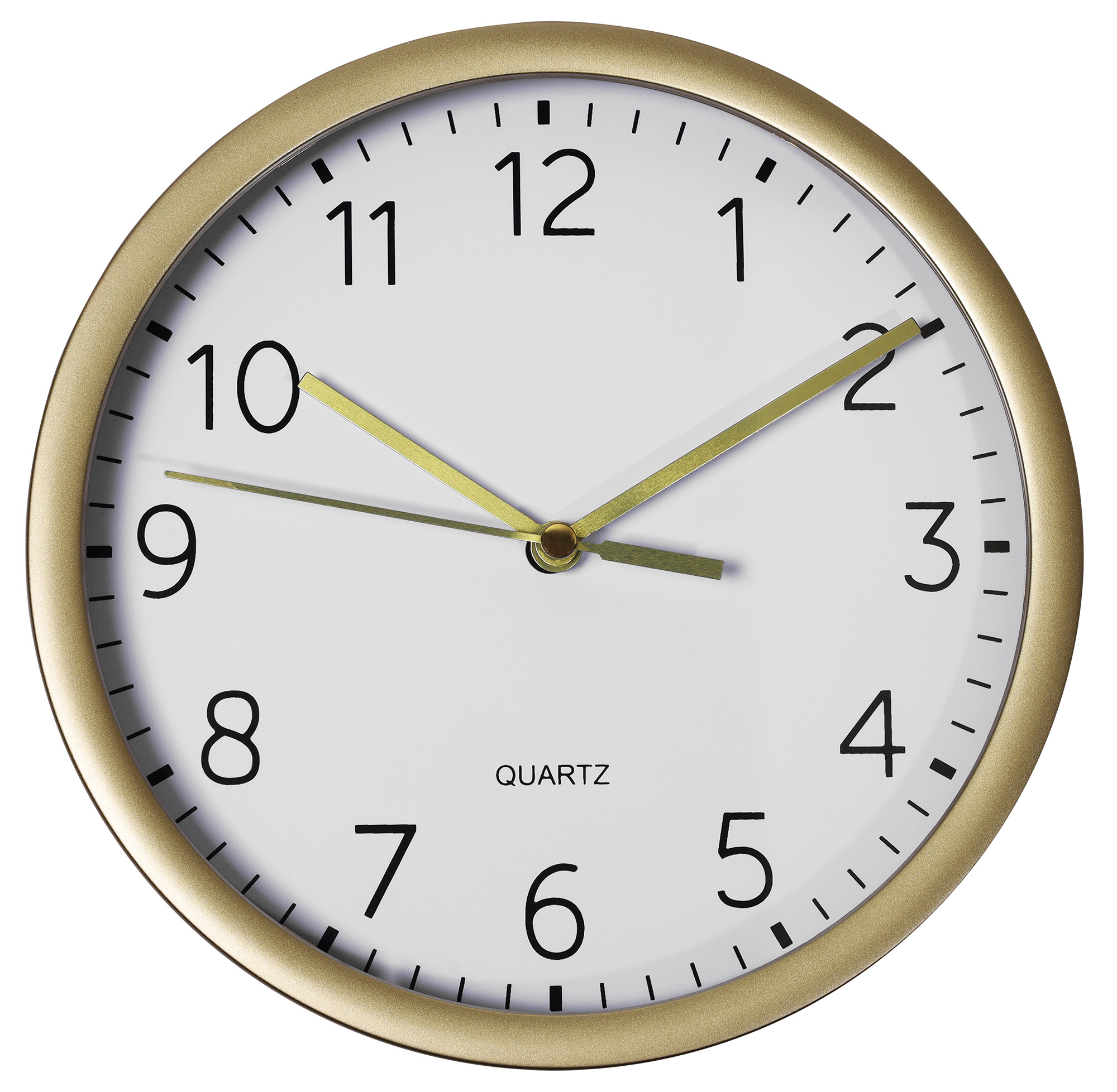 Wandklok - Ø 17,7 cm, goudkleurig