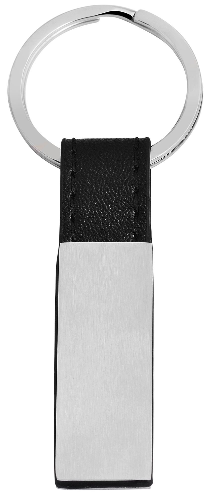 Sleutelhanger met graveerplaatje, imitatieleer