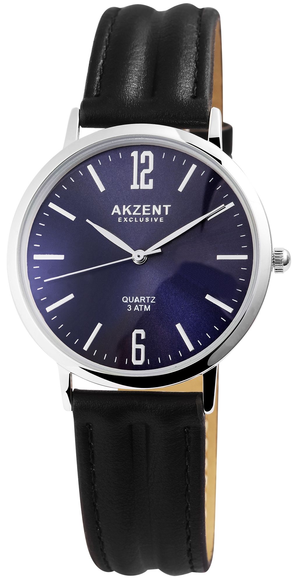 Akzent Exclusief herenhorloge met imitatieleren band