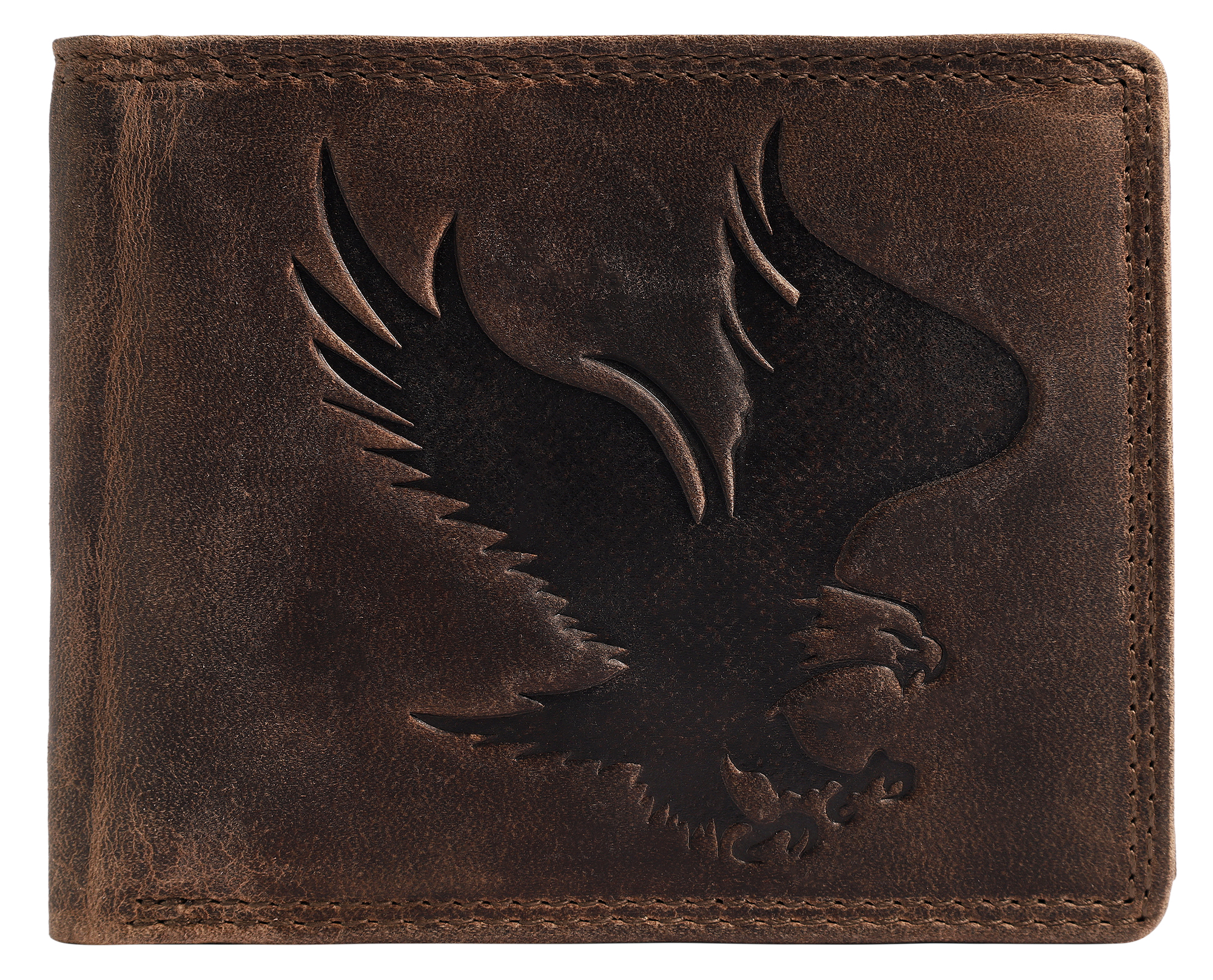 Akzent Geldbörse, RFID, Querformat, Adler, braun