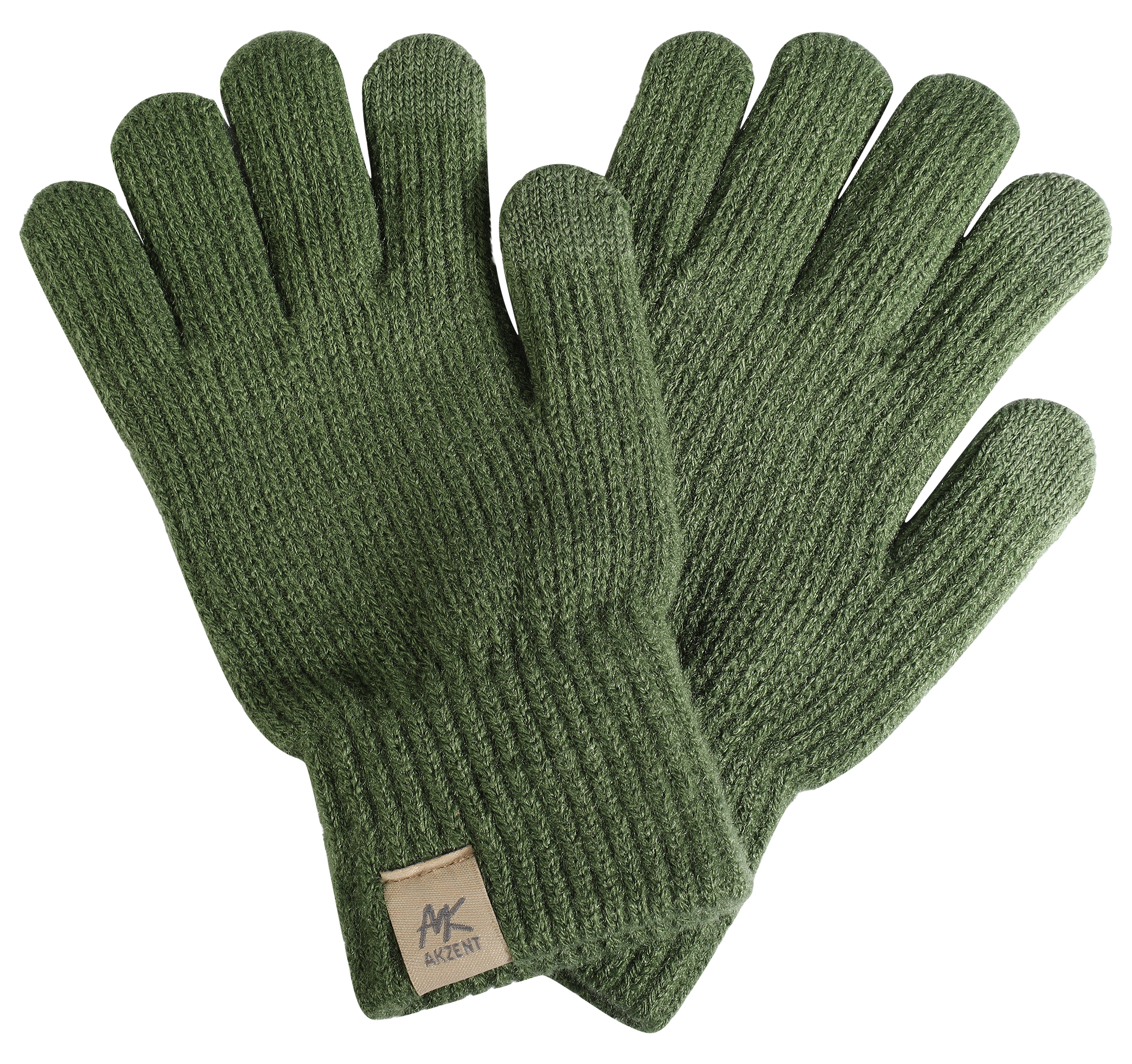Damen-Handschuhe, Gr S, grün, Touch-Finger, 100% Polyester, VE-4