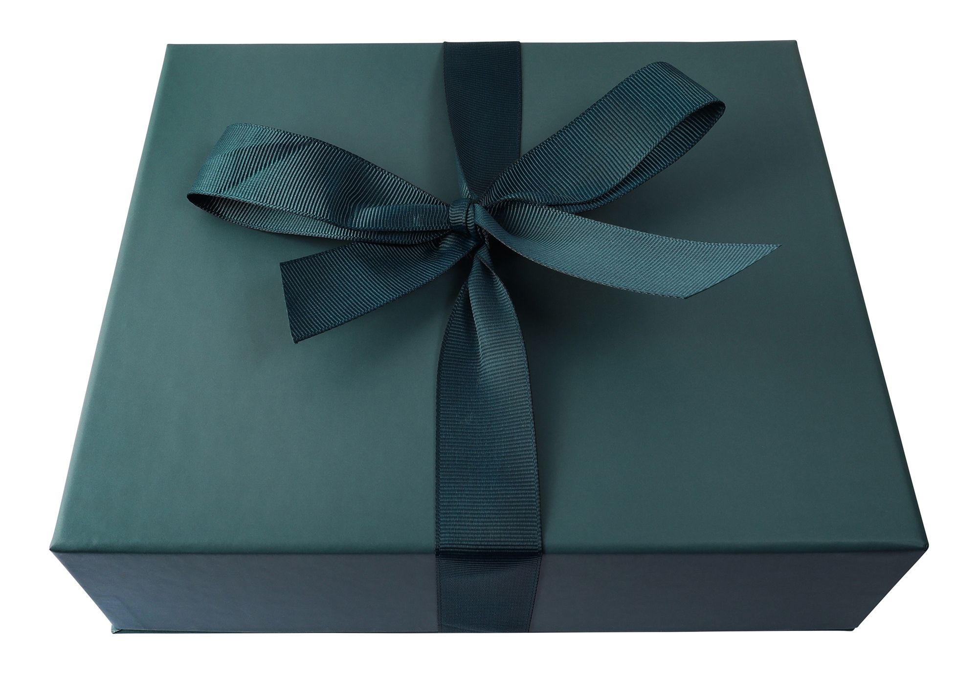 Kartonnen sieradendoosje in donkergroen met strik, PU 12