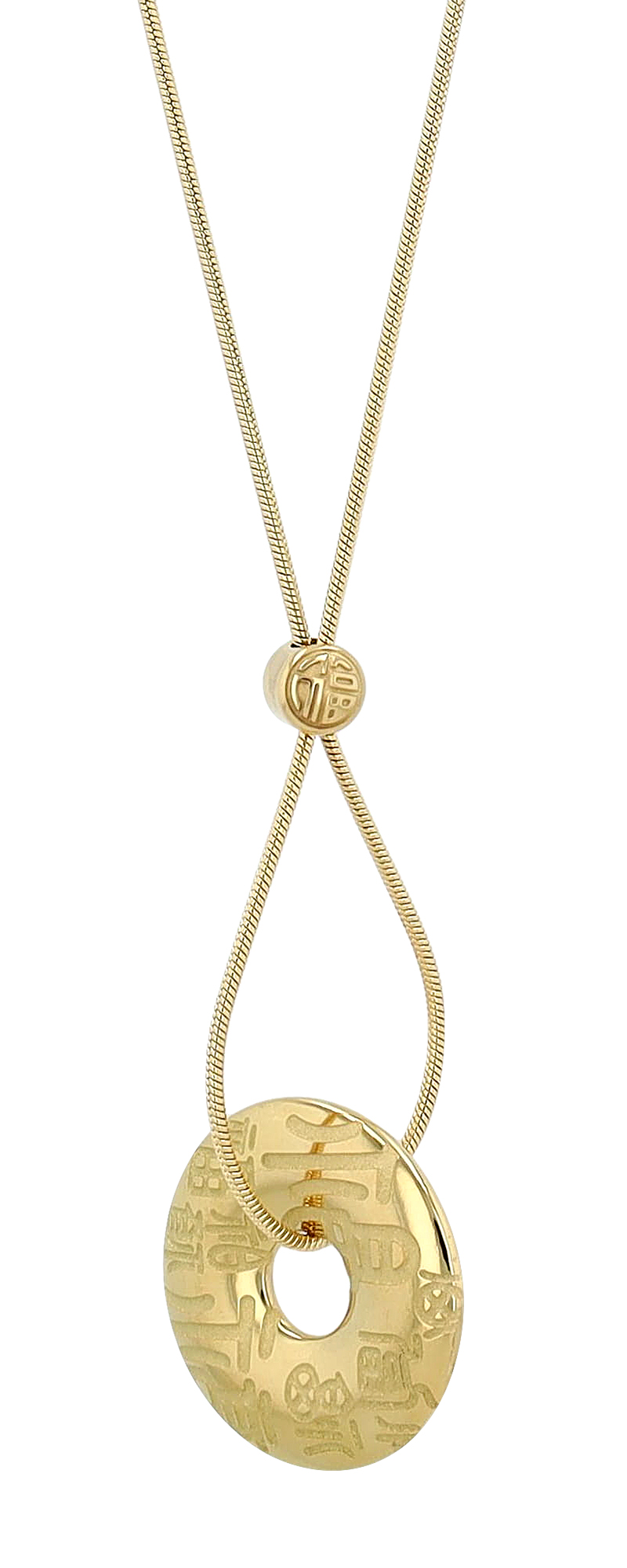 "Chun" roestvrijstalen ketting met hanger, 38 +5cm