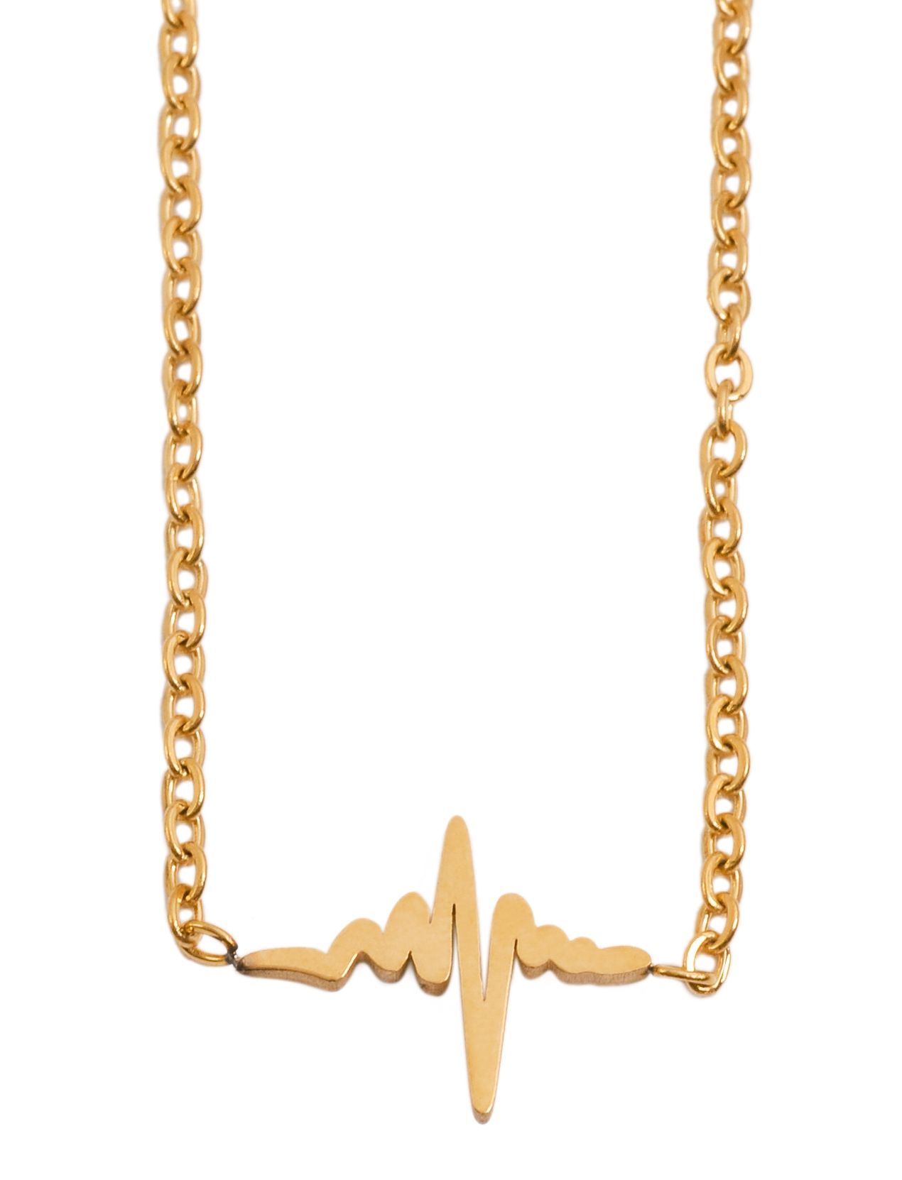 "Juria", roestvrij stalen collier, pulshanger, roségoudkleurig, 43+5 cm