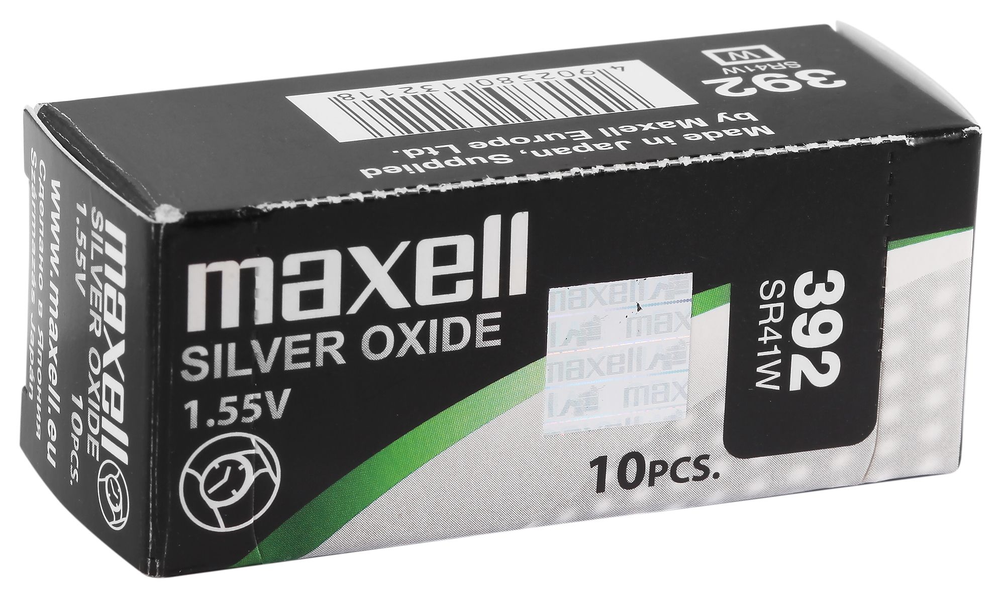 MAXELL Knopfzellen, 0% Quecksilber, Verpackungsinhalt 10 Stück, 392