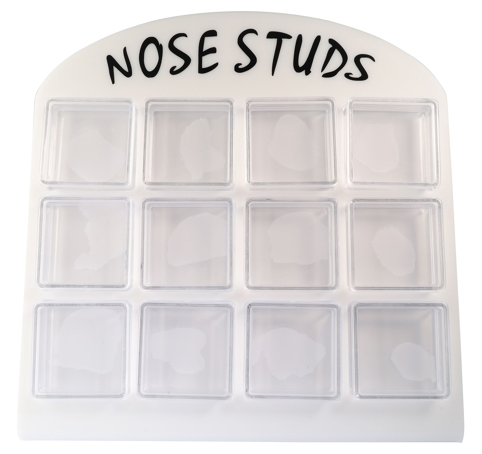 Display voor neuspiercings (voor 12 doosjes) in wit