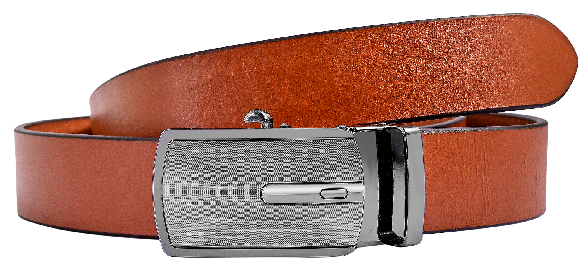 Leonardo Verrelli Echtleder Automatik-Gürtel, max. 110 cm/ 35 mm, braun (tan) - kürzbar