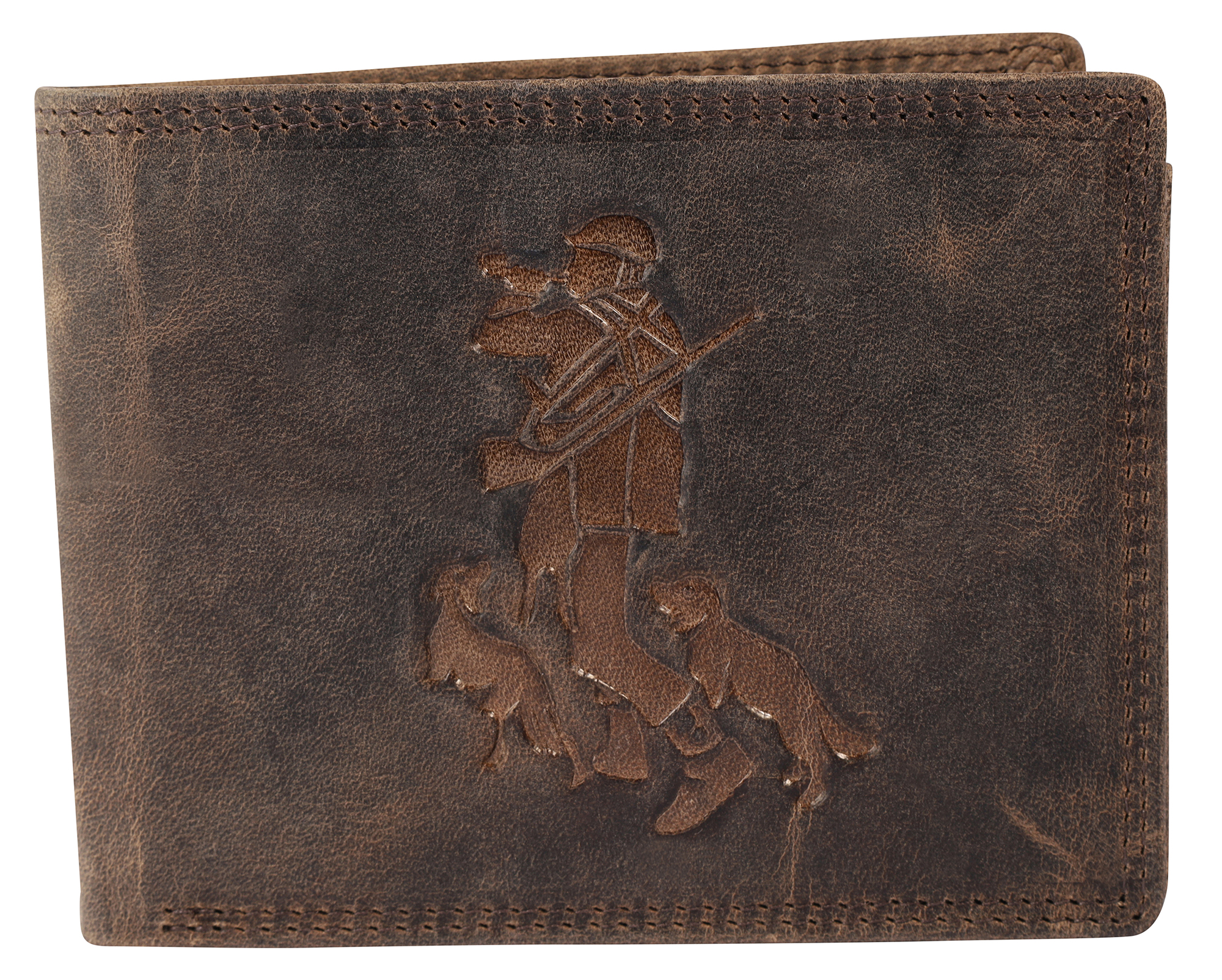 Akzent Geldbörse, RFID, Querformat, Jäger, dunkelbraun