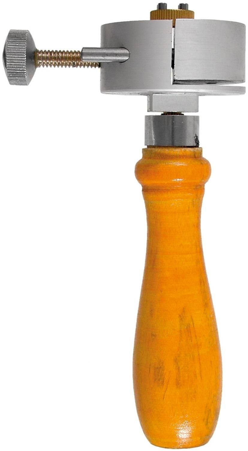 Behuizinghouder met houten handvat