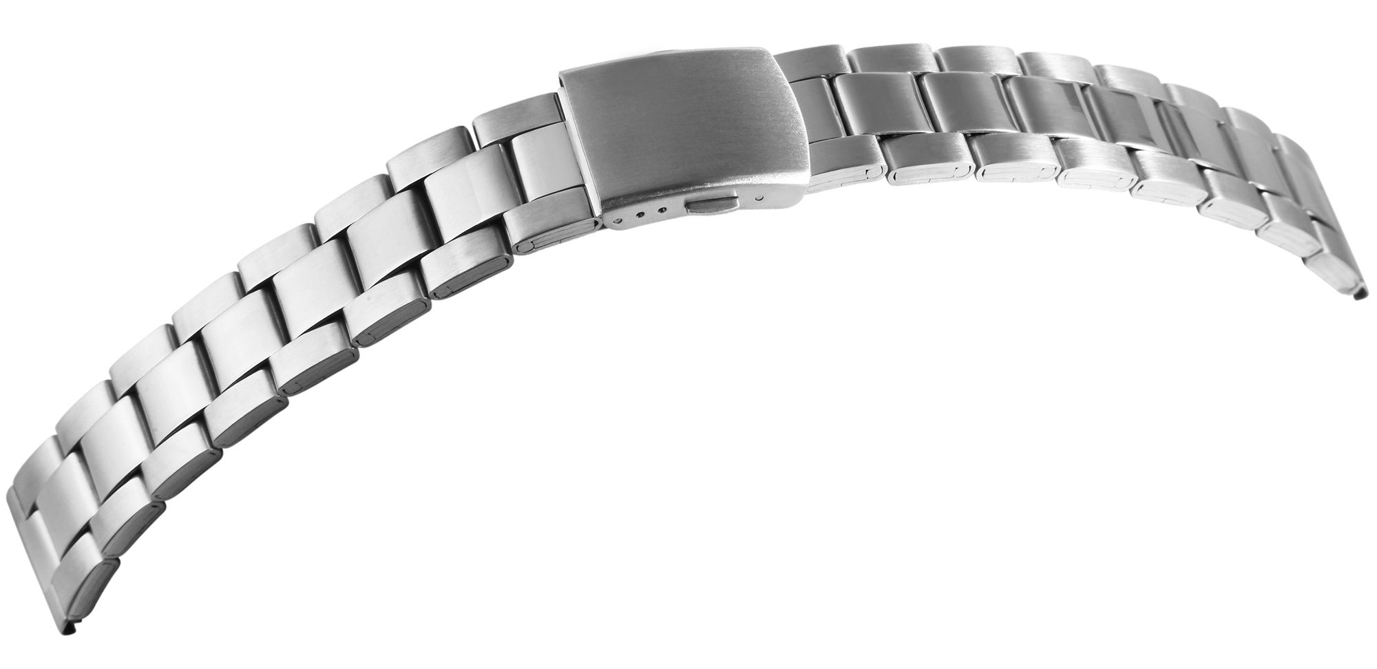 Horlogebandje van roestvrij staal, zilverkleurig, 18 mm