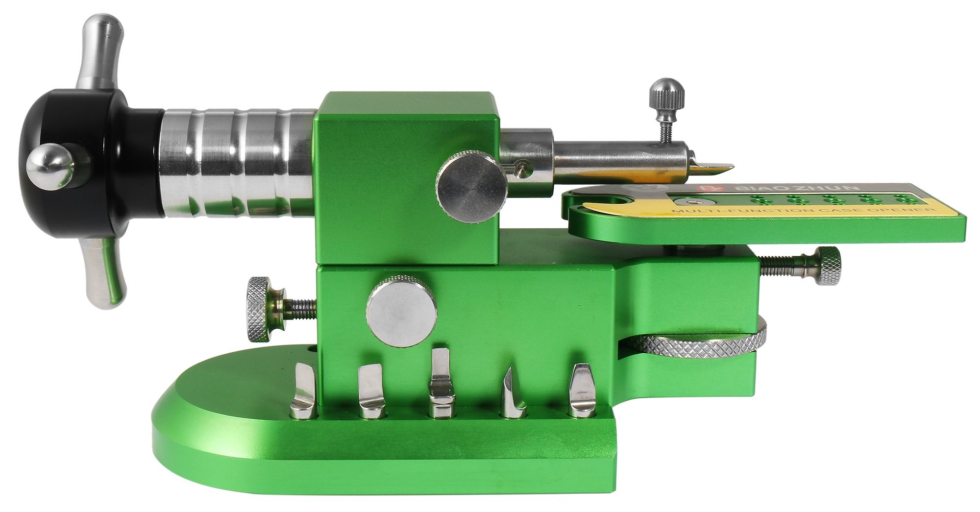 Multifunctioneel gereedschap: behuizing opener, riemverkorter en buisduwer