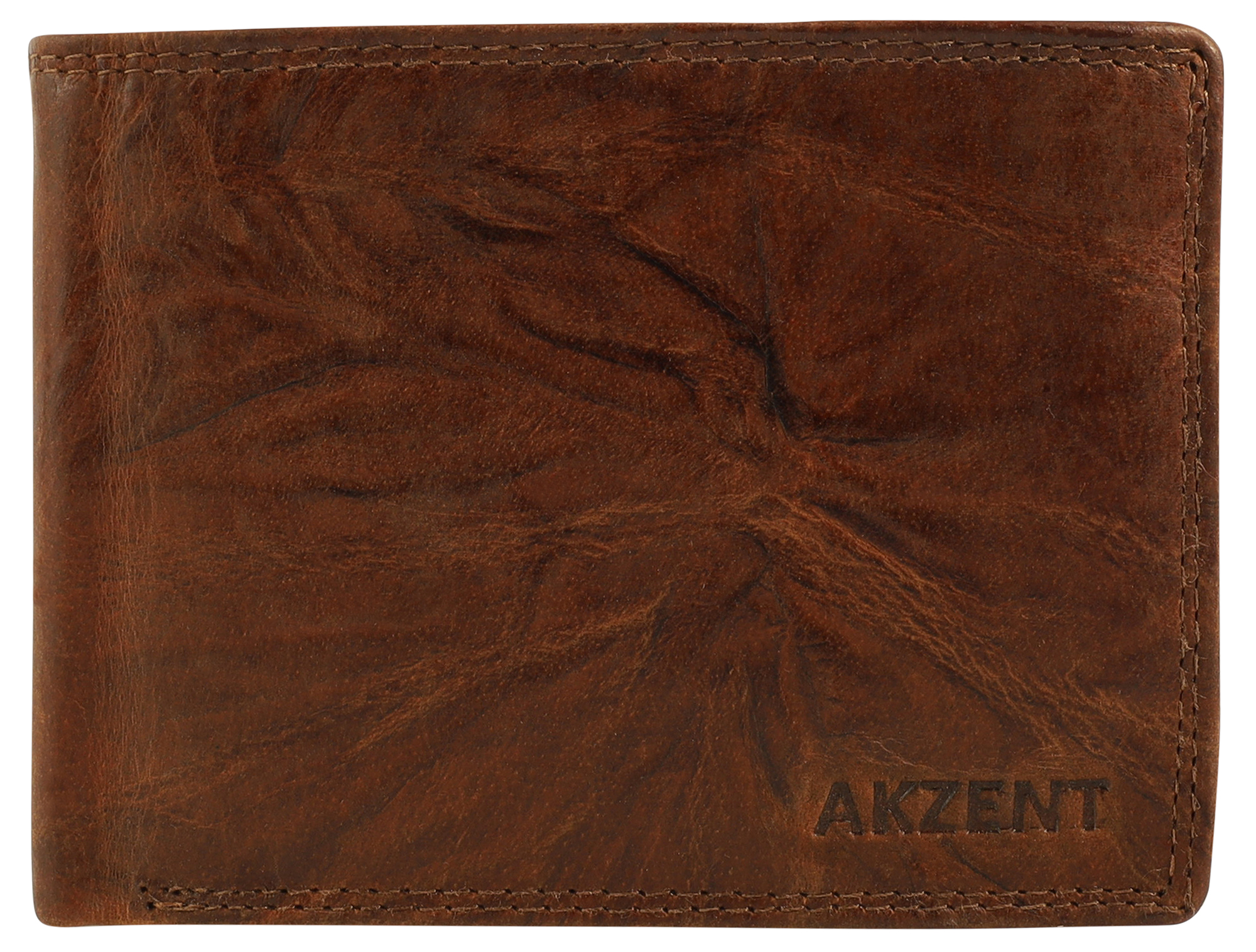 Akzent Echtleder Geldbörse, Querformat