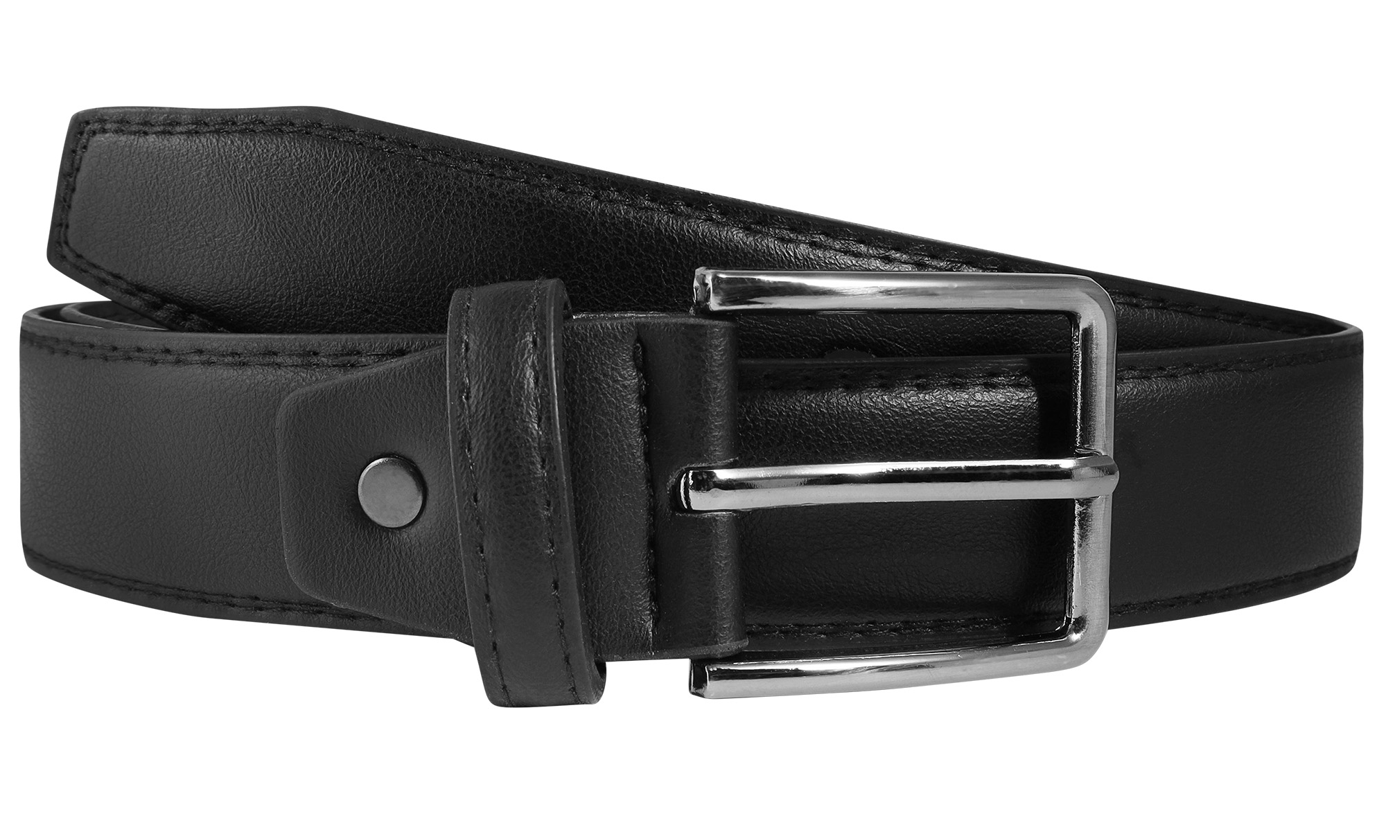 Gürtel aus Lederimitat, VE12, 1x Gr. 90 cm, 2x 100 cm, 3x 110 cm, 3x 120 cm, 3x 130 cm, kürzbar, schwarz