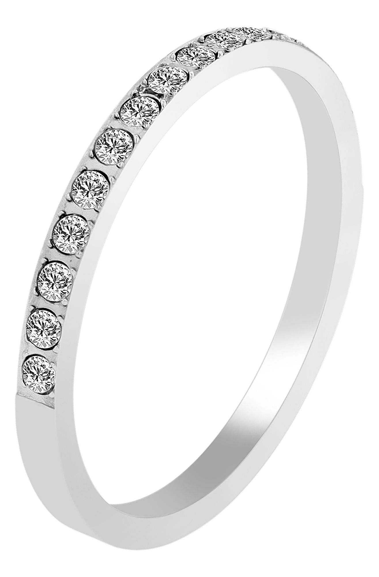 Akzent damesring "Azura" van roestvrij staal, zilverkleurig, maat 54