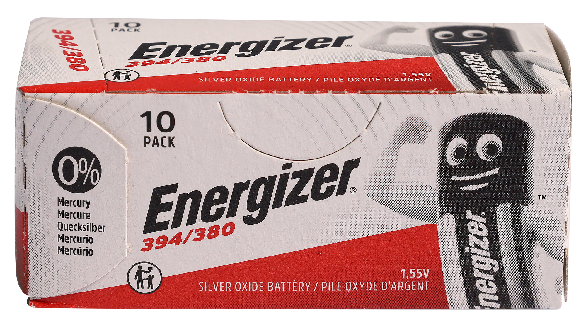 ENERGIZER Knopfzellen, 0% Quecksilber , Verpackungsinhalt 10 Stück, 394/380