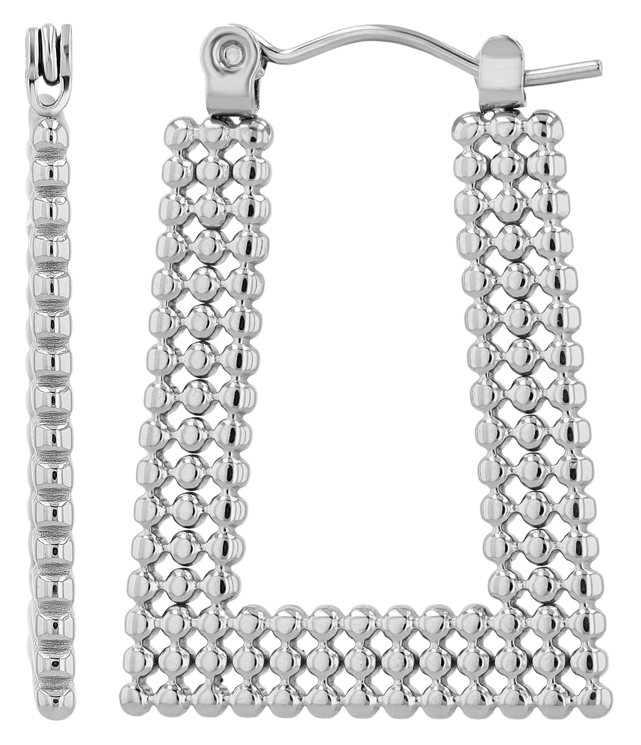 "Molli"  Akzent Edelstahl-Creolen, Statement, silberfarben