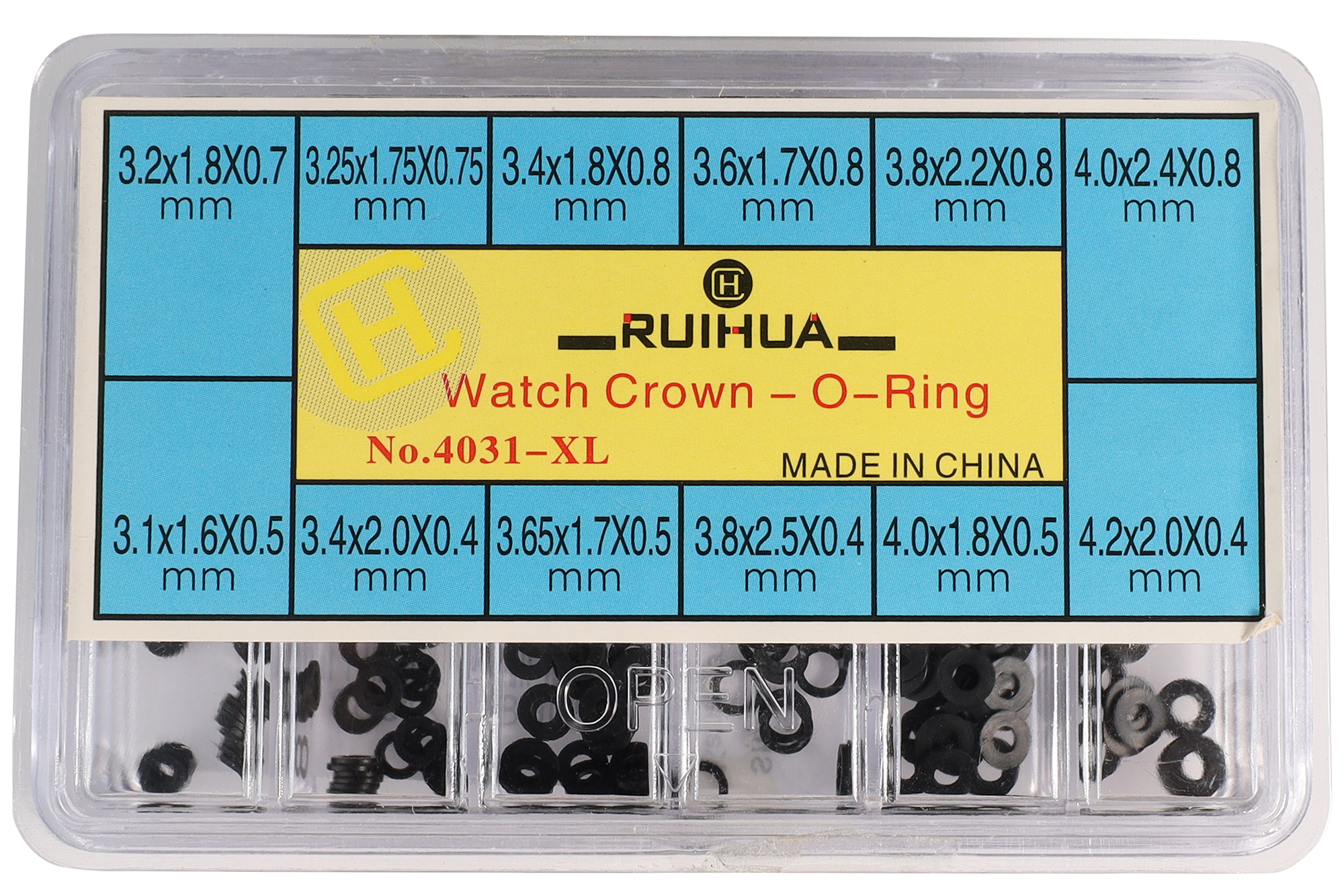 Kronendichtungen im Sortiment, Kautschuk, schwarz