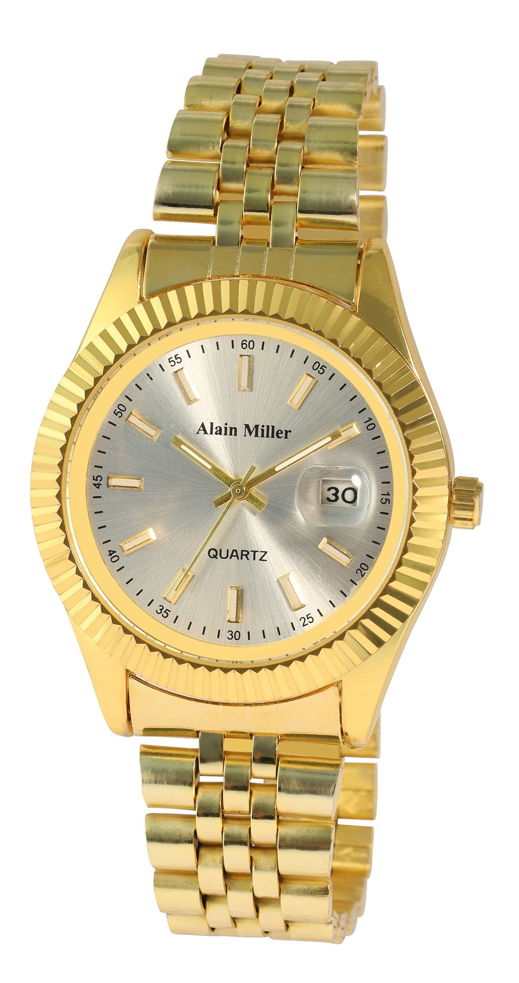 Alain Miller herenhorloge met metalen band