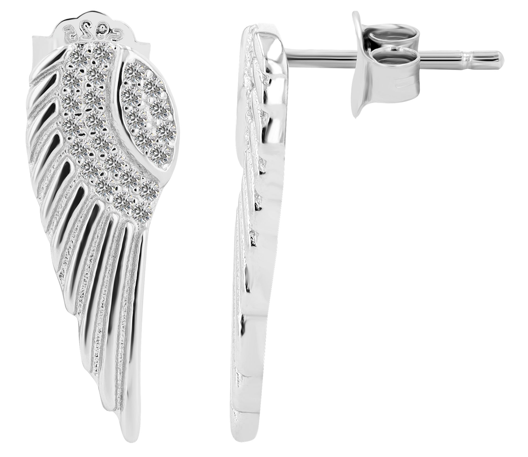 "Anien" - Engelenvleugels, 925/uur echt zilveren oorbellen