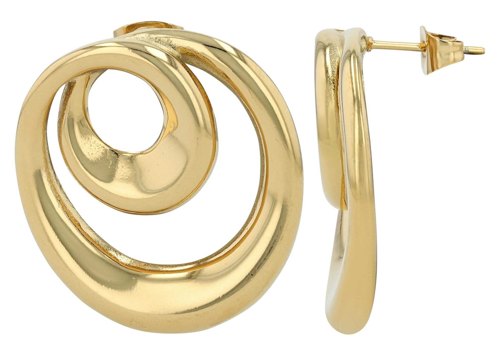 "Dunja" Edelstahlohrringe, Statement, goldfarben