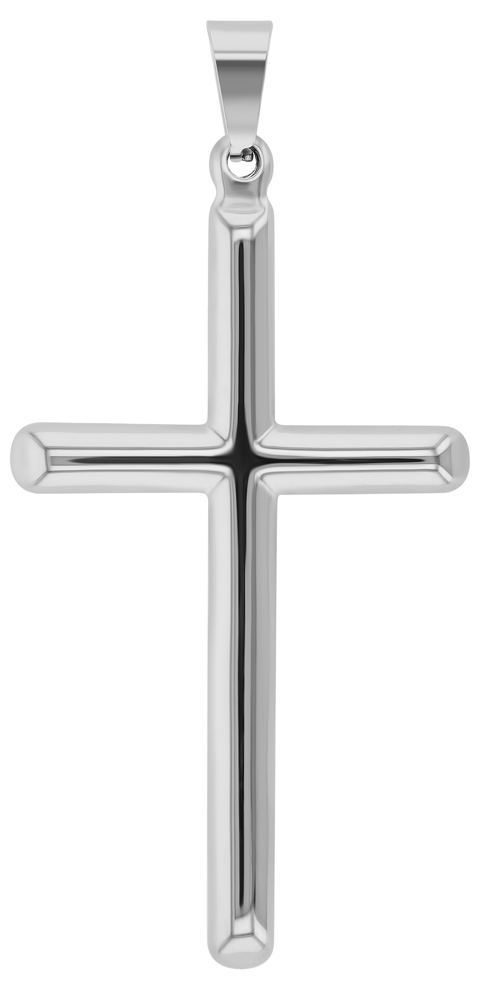 "Lazarus", roestvrijstalen hanger, kruis, zilverkleurig