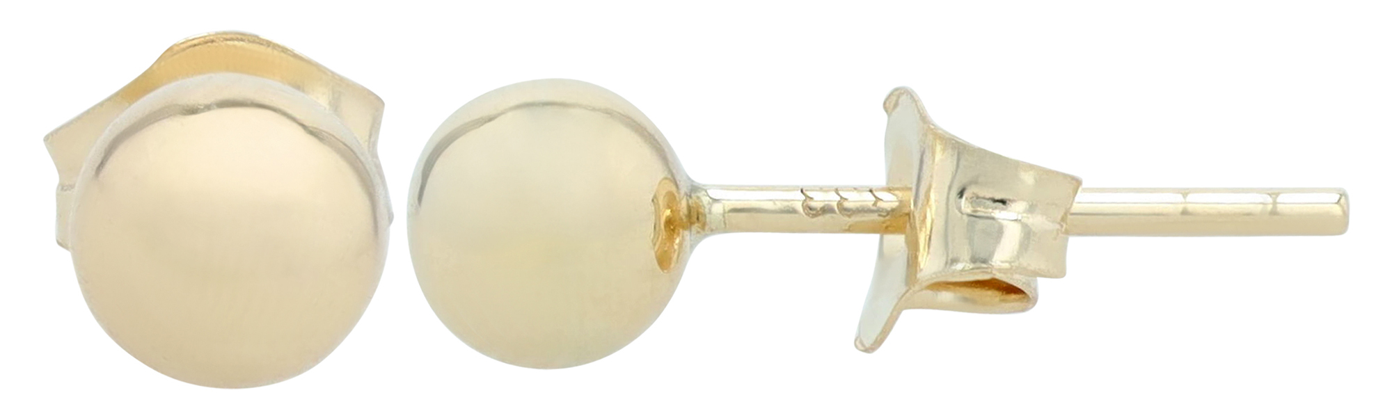 333/- Echt goud "Nyra" oorknopjes - bolletje Ø 4 mm, geelgoud, 8 karaat