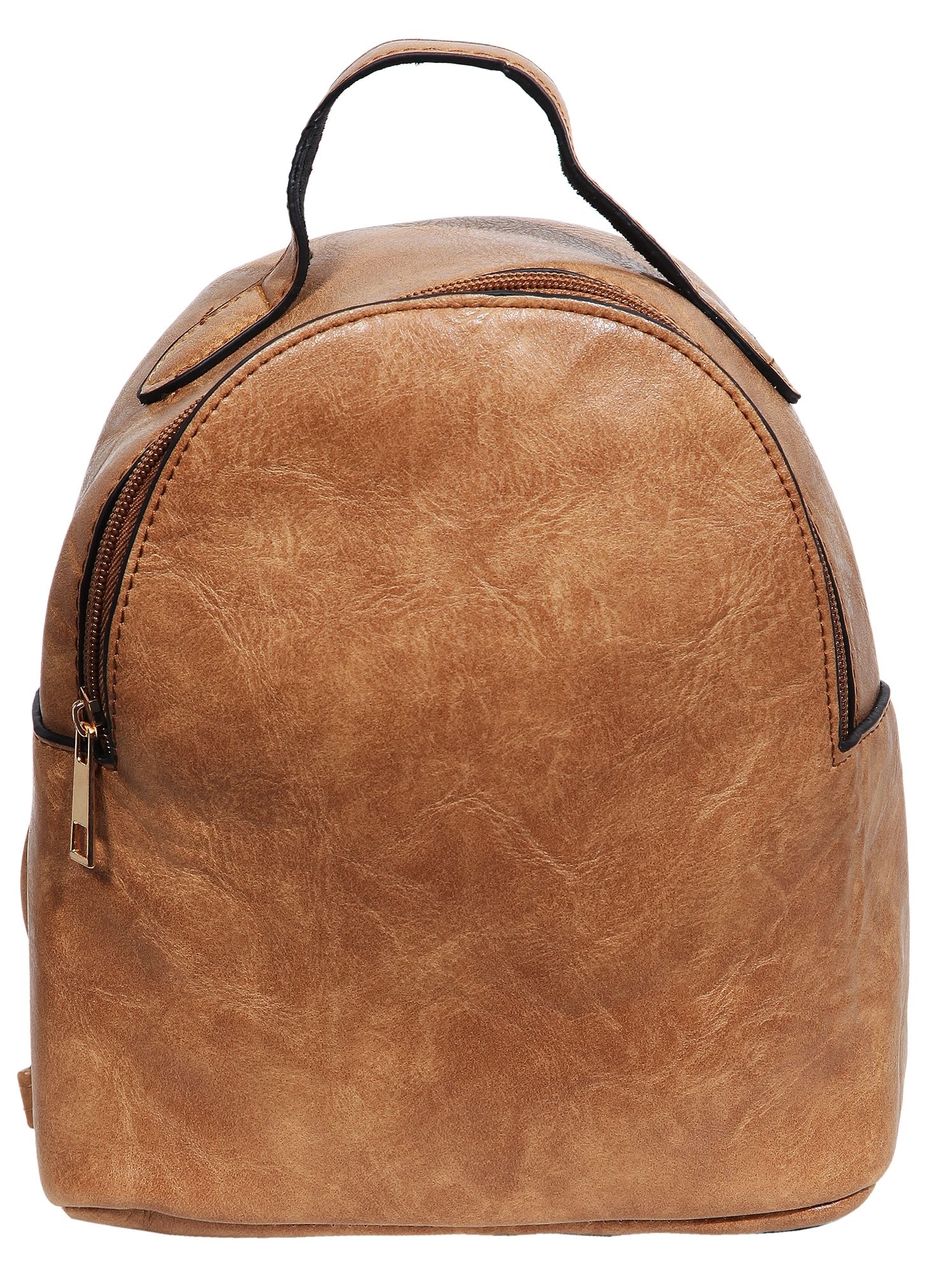 Damesrugzak van imitatieleer, beige, lengte: 21,5 cm / breedte: 19,0 cm / dikte: 8,0 cm