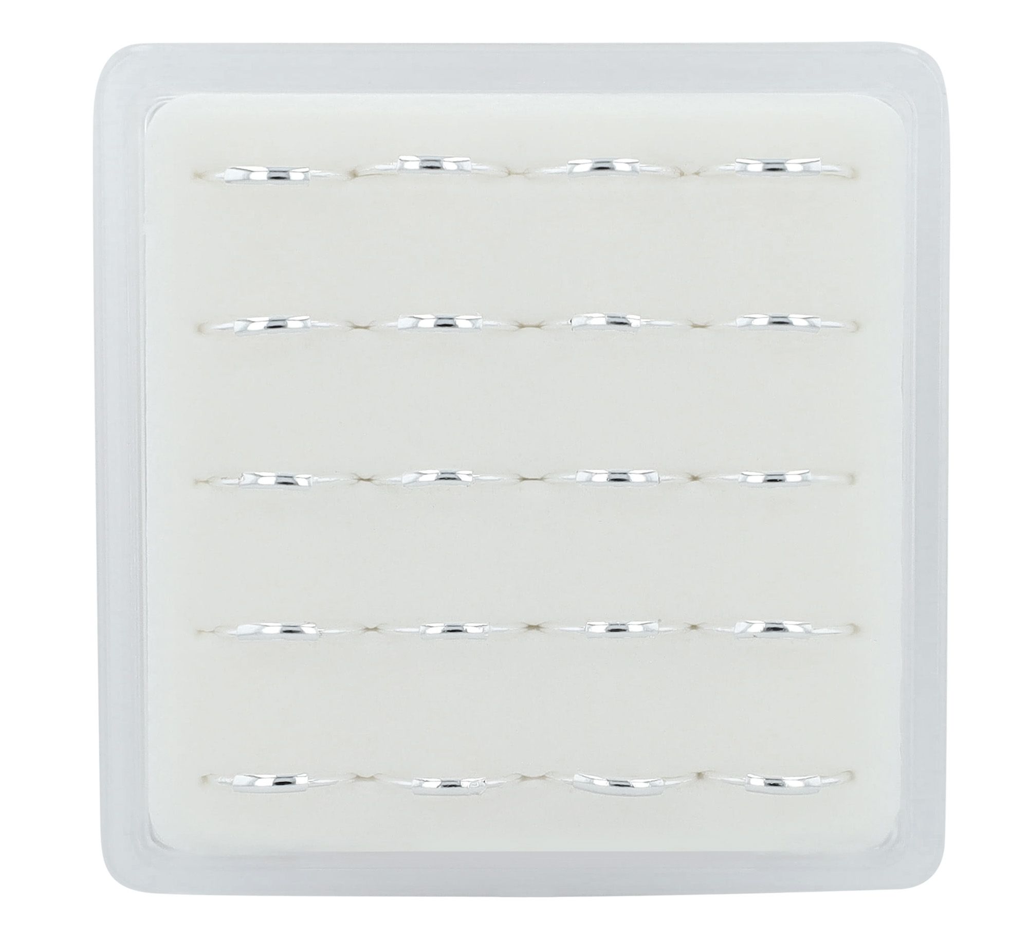 "Voula" Nasenring/ Nasenpiercing , 925/- Echt Silber, rhodiniert, VE-20 Stück