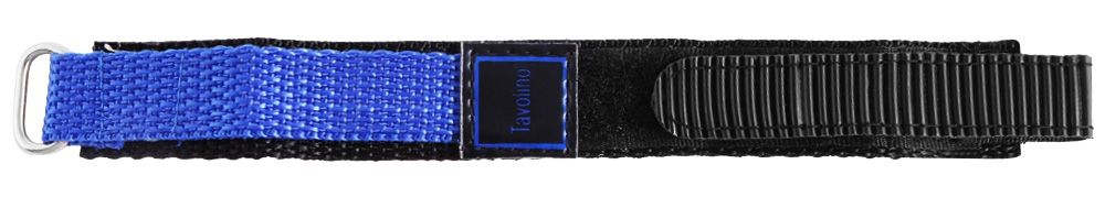 Klittenband horloge, zwart/blauw, 14 mm, verpakking van 12