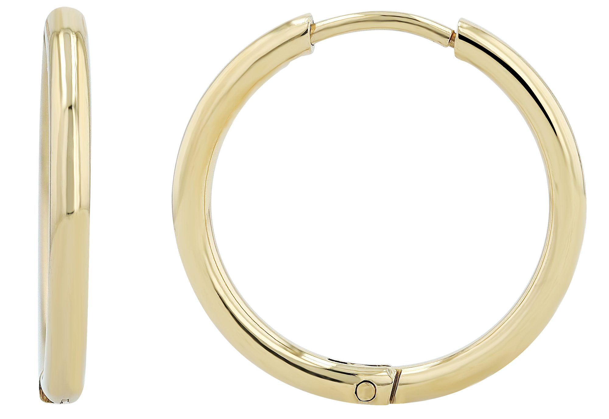 "Amira" Akzent Edelstahl Creolen, goldfarben