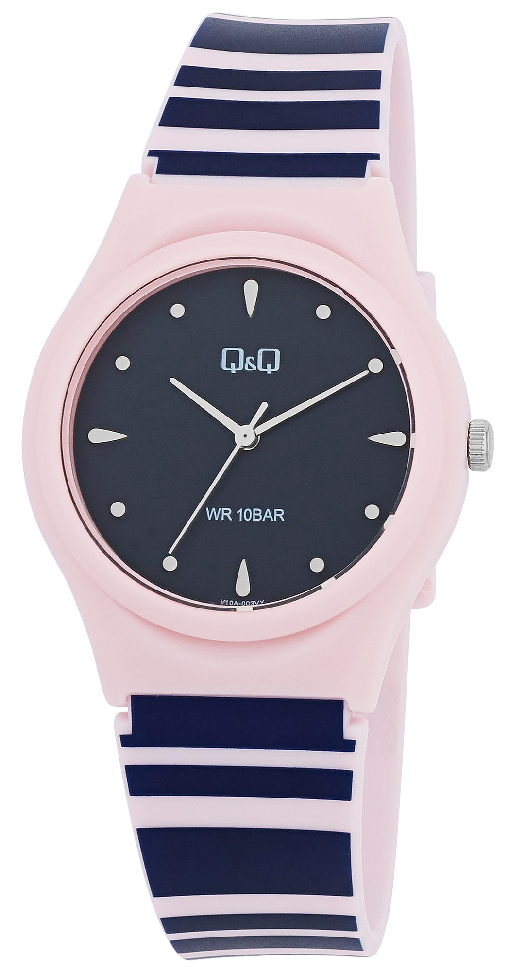 Q&Q Damenuhr mit Silikonarmband, 10 BAR