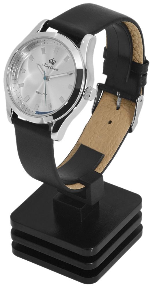 Kleiner Uhrenständer, schwarz, (ohne Deko), 4,5 cm x 4,5 cm x 2,7 cm