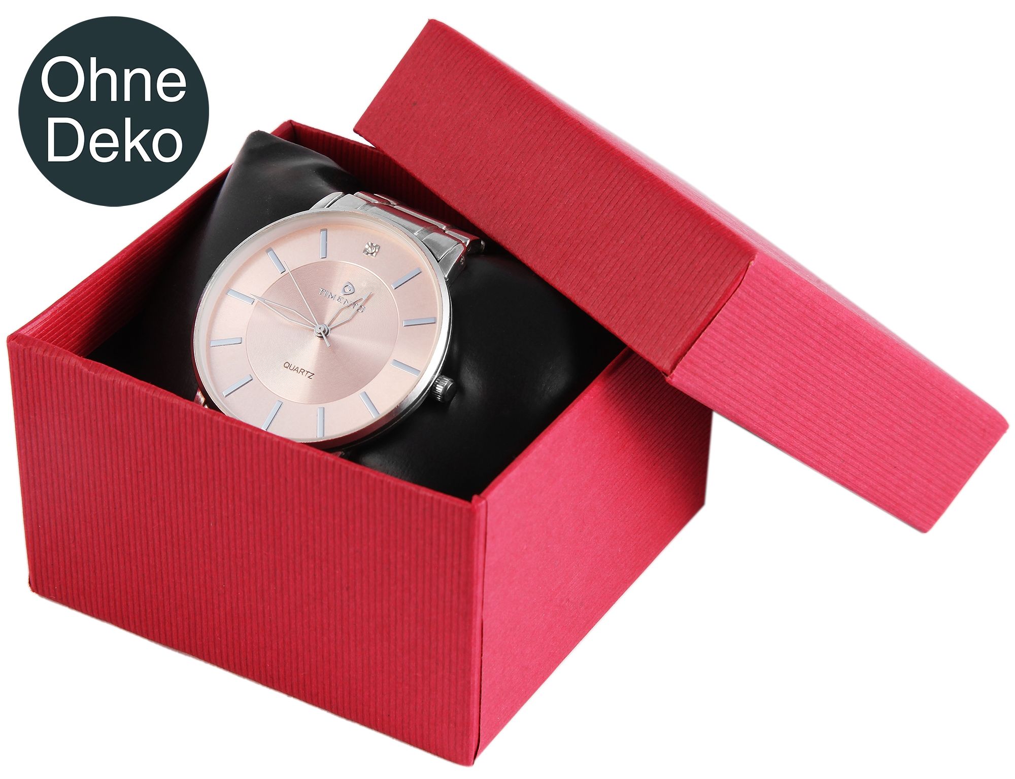 Horlogebox, karton, rood, PU12 (8 cm x 8,5 cm x 5,5 cm)