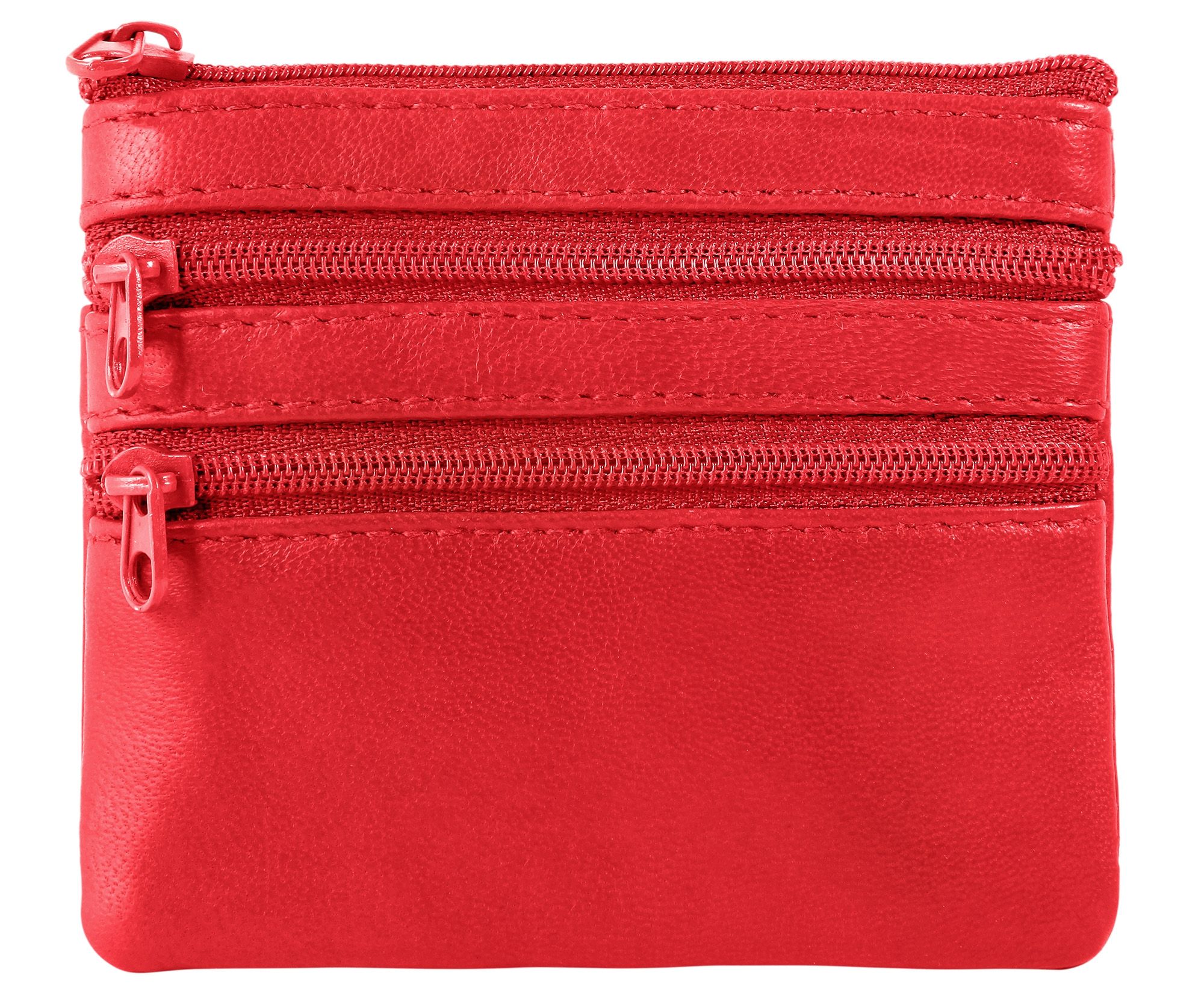 Leonardo Verrelli Schlüsselbeutel aus Echt Leder, rot