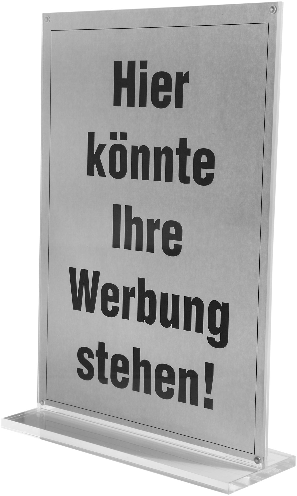 Reclamedisplay, transparant, staand formaat, 31 cm x 21 cm x 7,5 cm