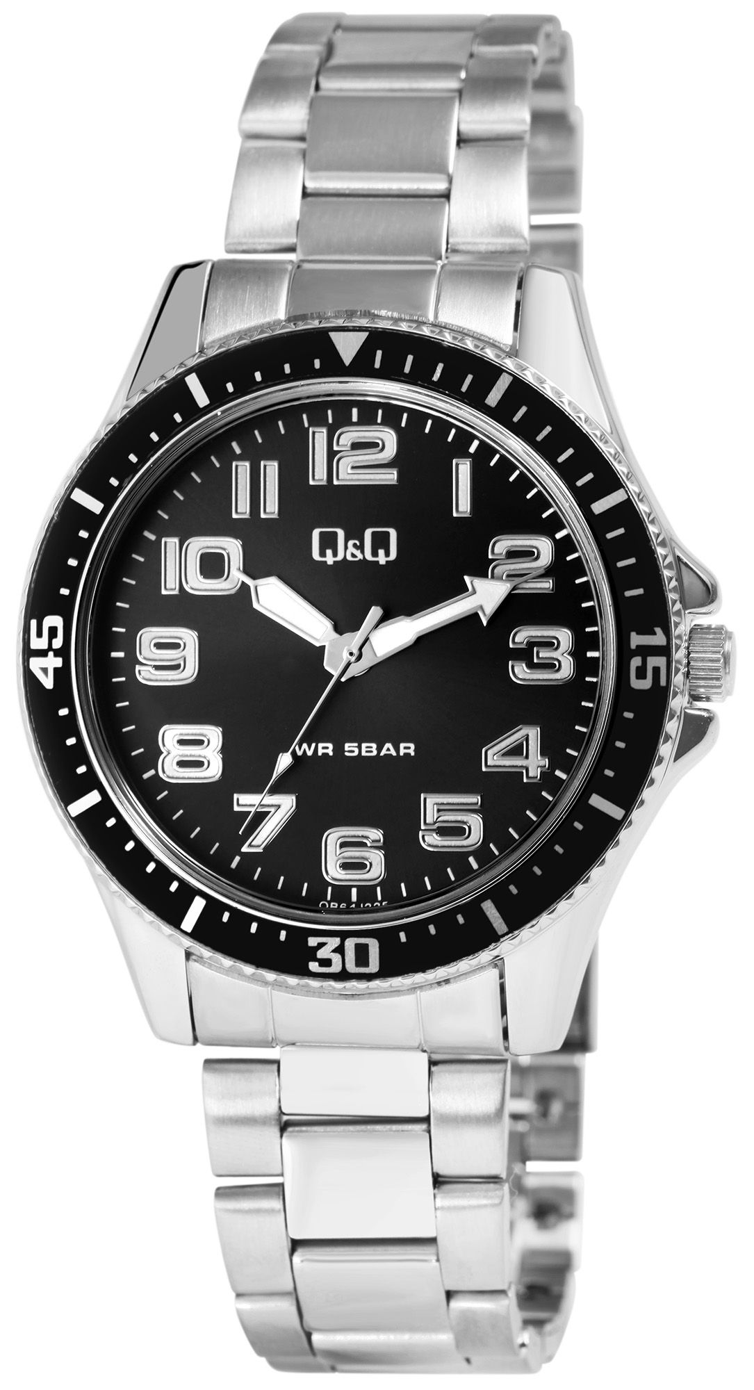 Q&amp;Q herenhorloge met roestvrijstalen armband, 5 bar