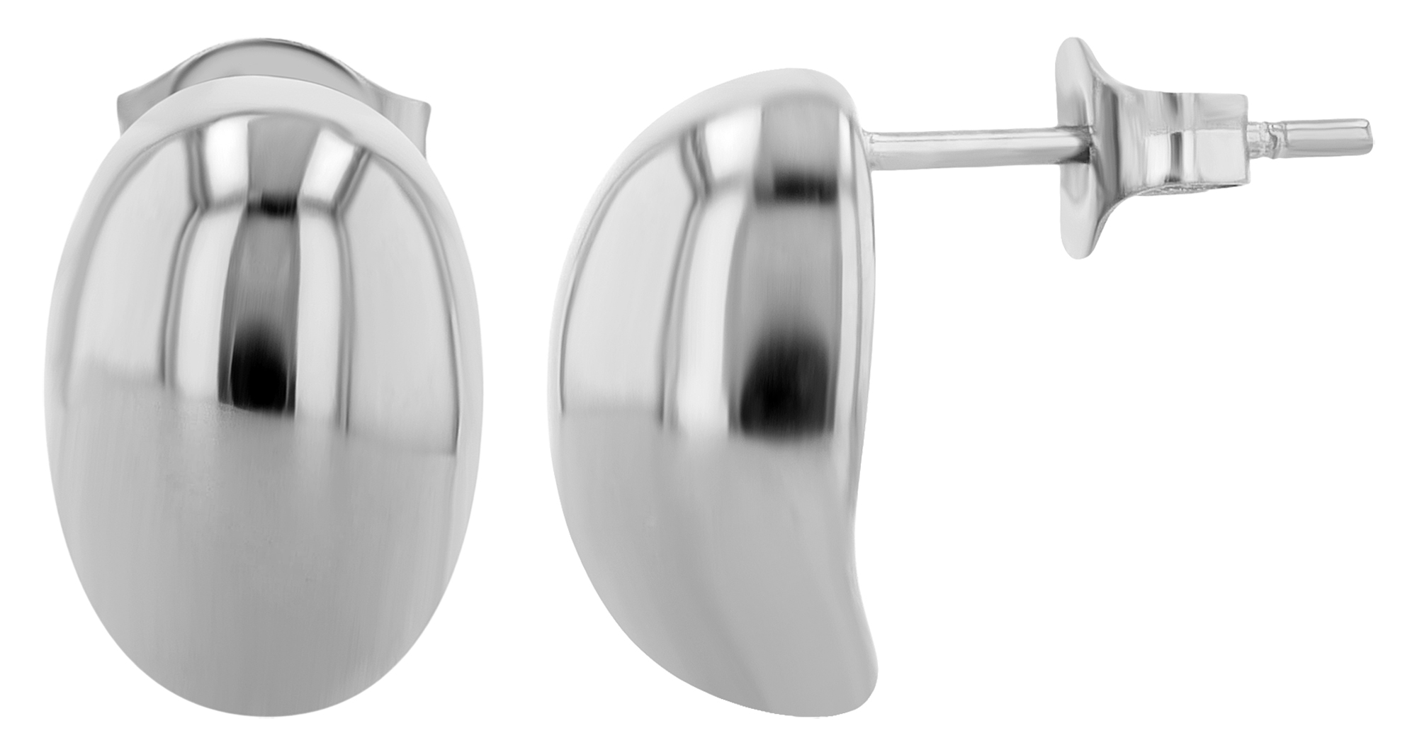 "Adiam" ovale oorbellen van roestvrij staal,