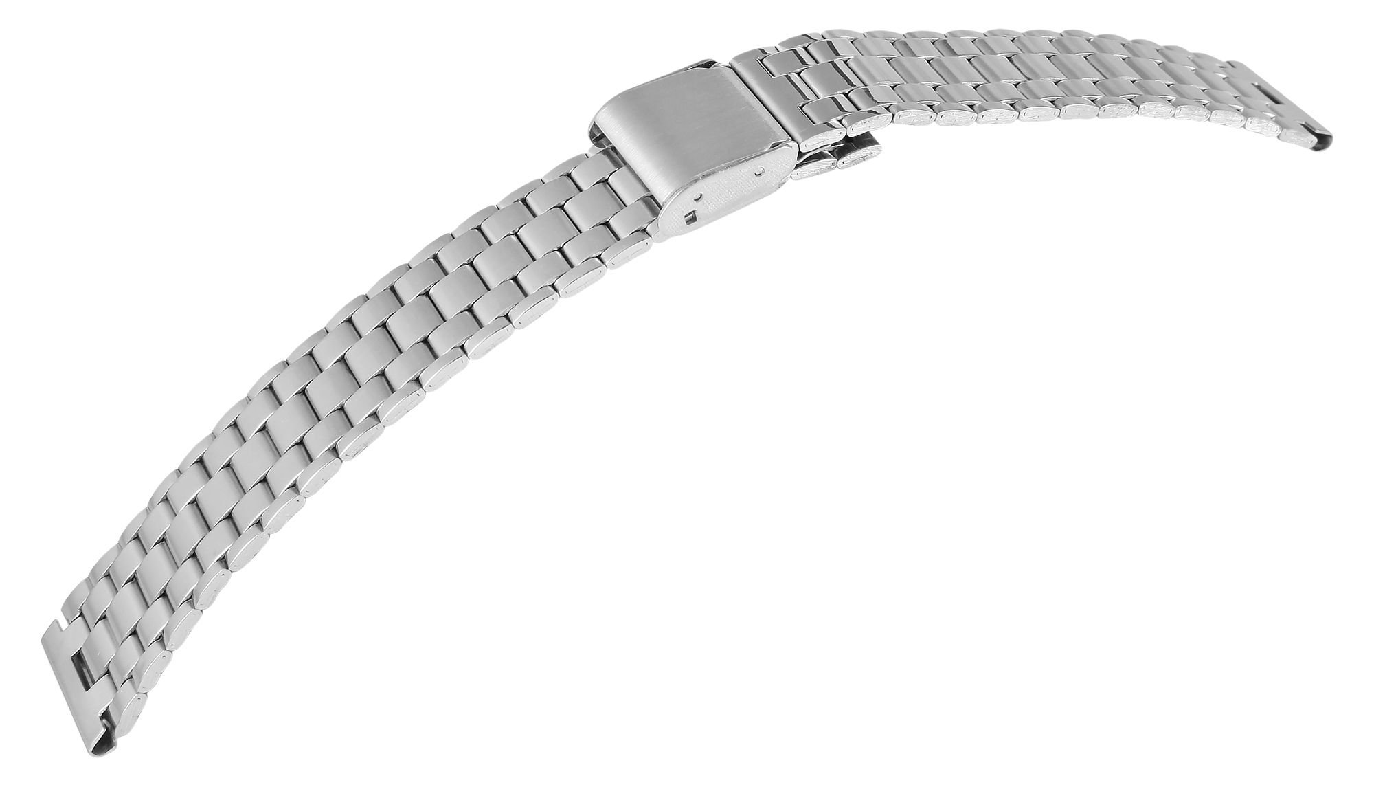 Edelstahl Uhrenarmband, silberfarbig, 16 mm